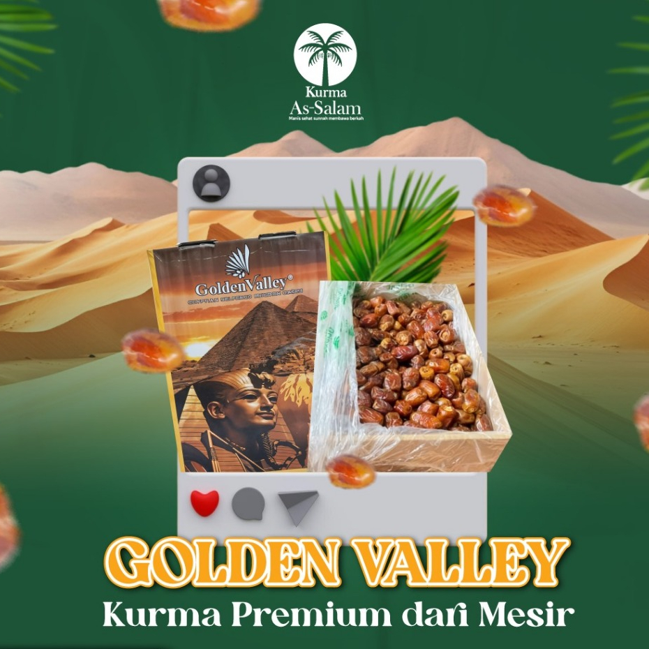 

Kurma Mesir Kemasan 1 Kg Golden Valley