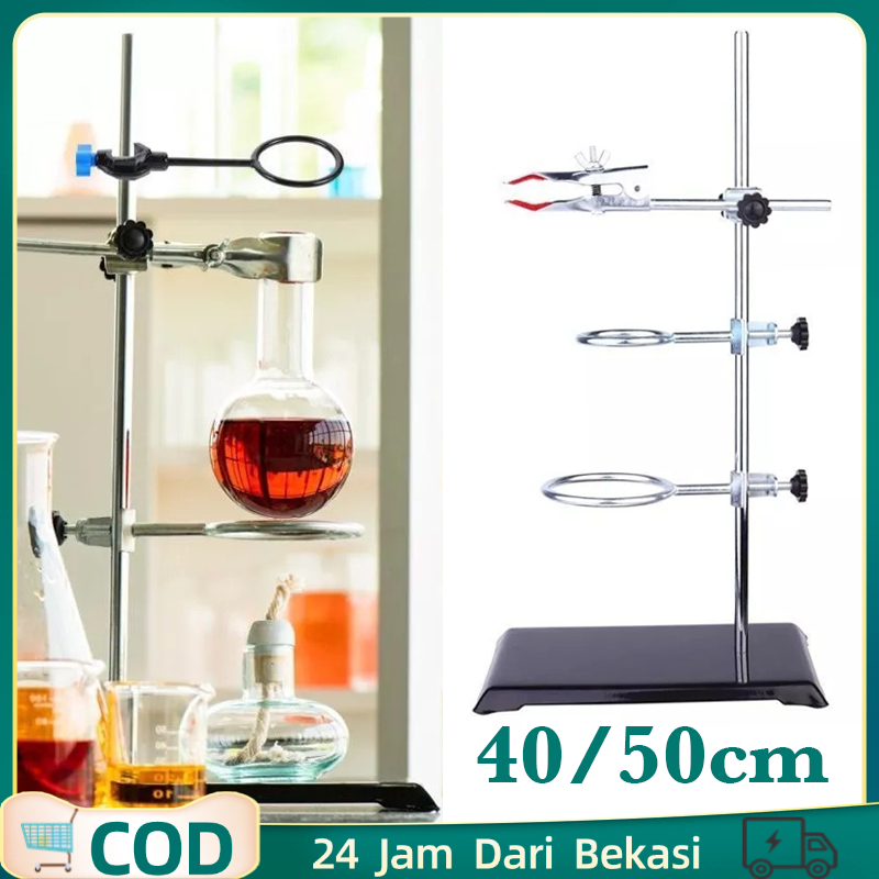 

Statif Klem Full Set / Statif Dan Klem Universal / Klem Buret Laboratorium / Clamp Penjepit Tabung Reaksi