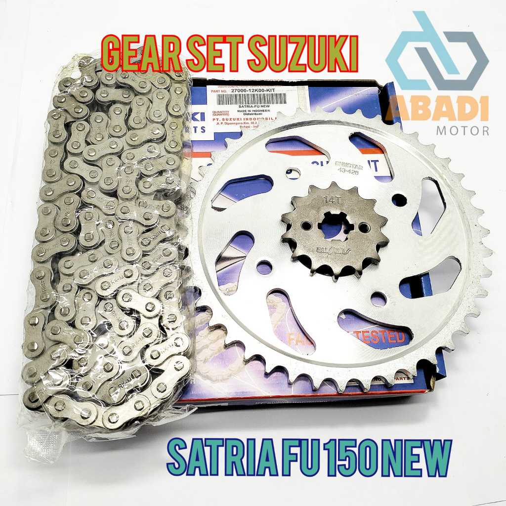 Gear Gir Set Ori Suzuki Satria Fu 150 New Gigi Tarik Set Rantai Original SGP