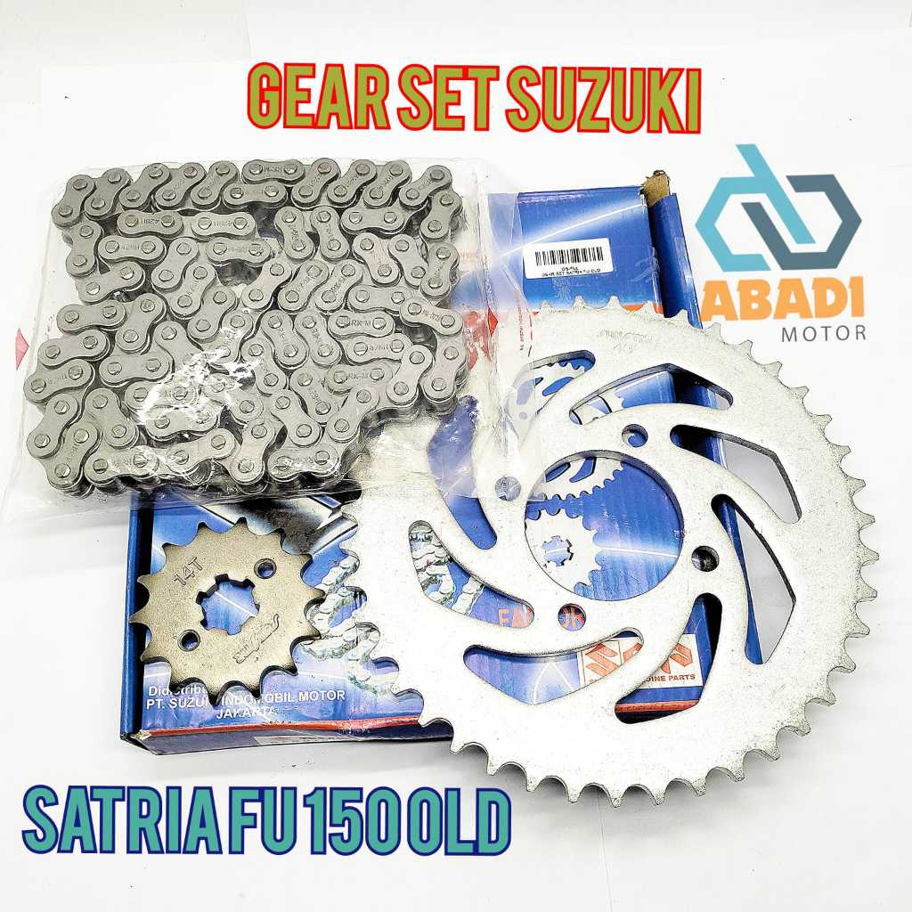 Gear Gir Set Ori Suzuki Satria Fu 150 Old Gigi Tarik Set Rantai Original SGP
