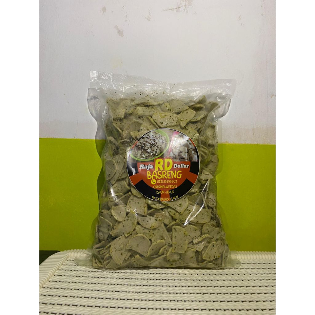

Nafariz724 Basreng Daun Jeruk Original&Pedas 1Kg,500Gram, Snack Goreng Food