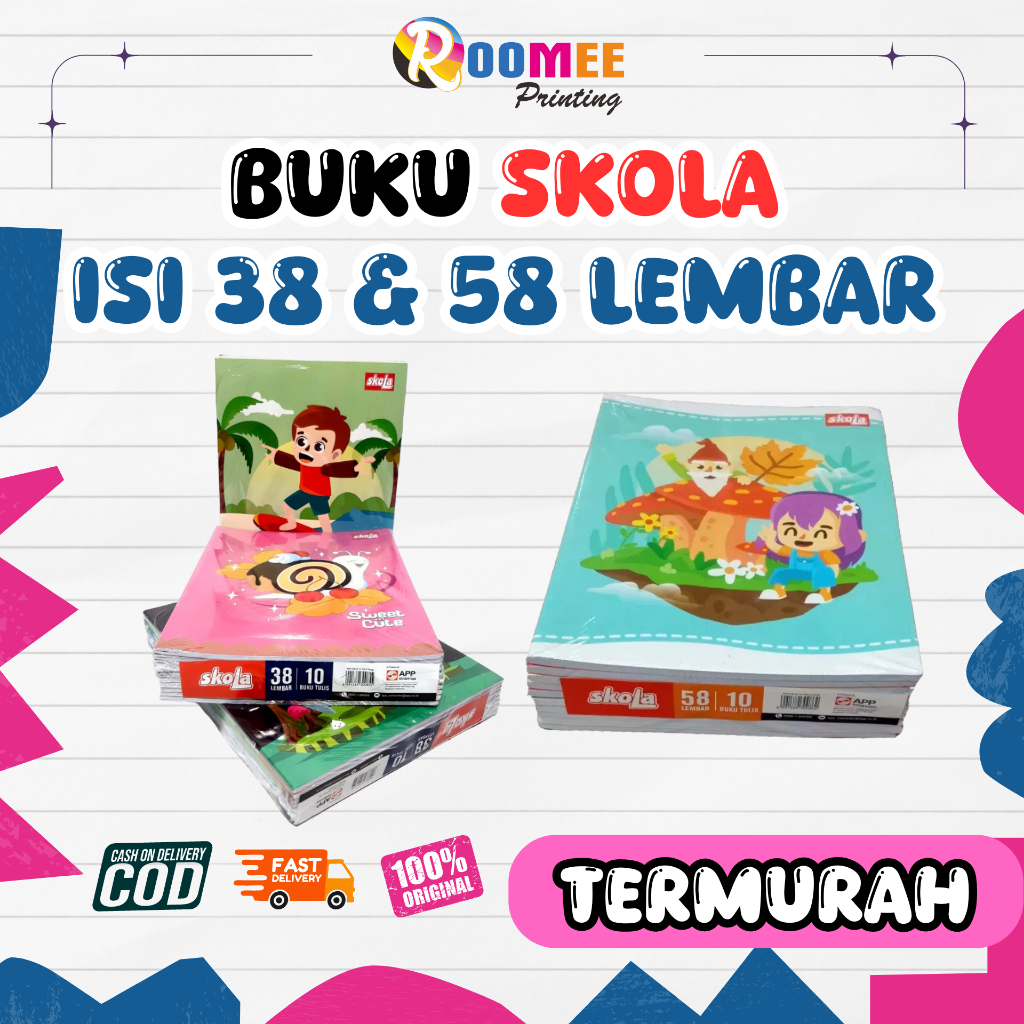 

BUKU TULIS SKOLA ISI 38 & 58 LEMBAR / BUKU TULIS MAHASISWA / BUKU TULIS PELAJAR / BUKU TULIS KULIAH / BUKU CATATAN HARIAN