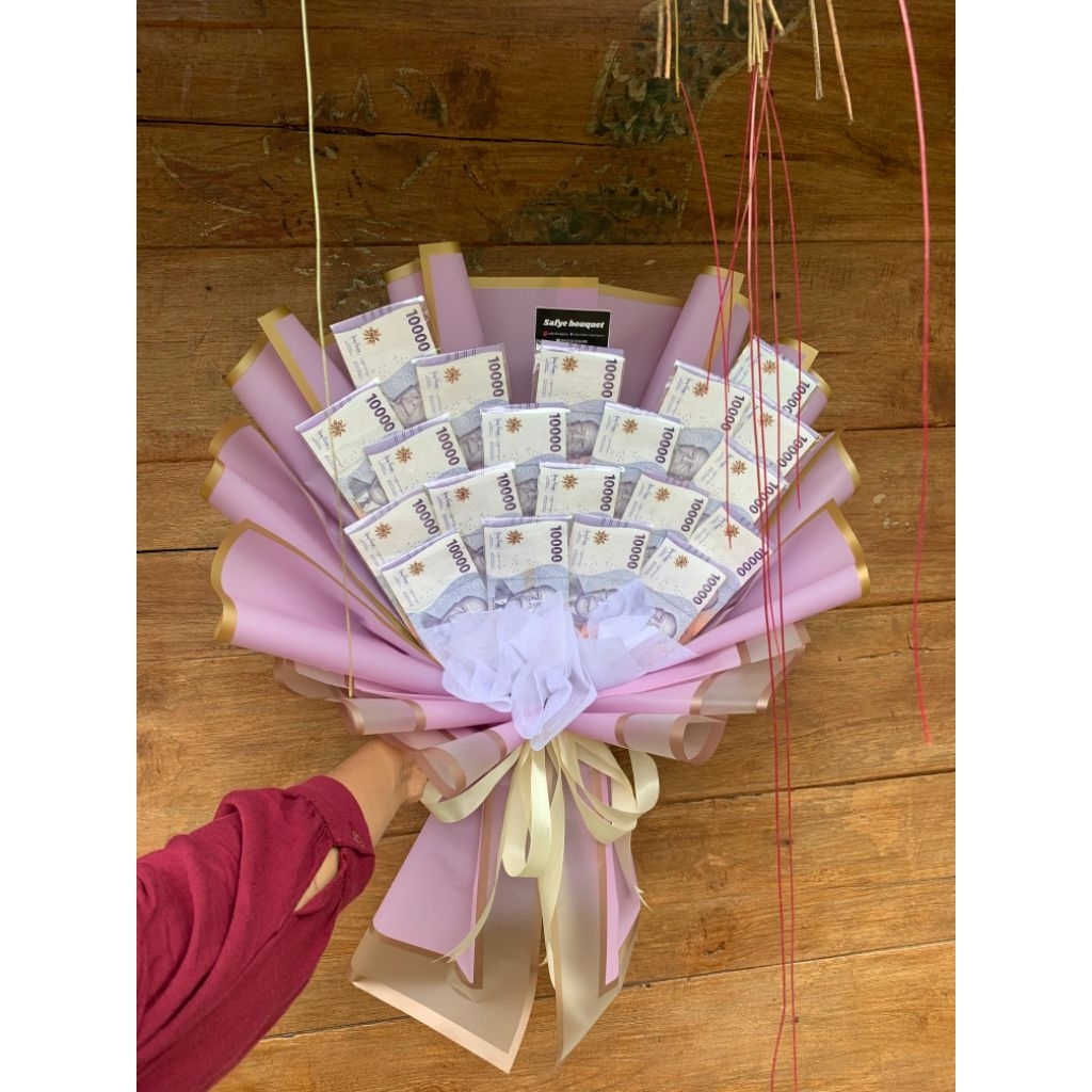 Buket uang 10ribuan 20lembar