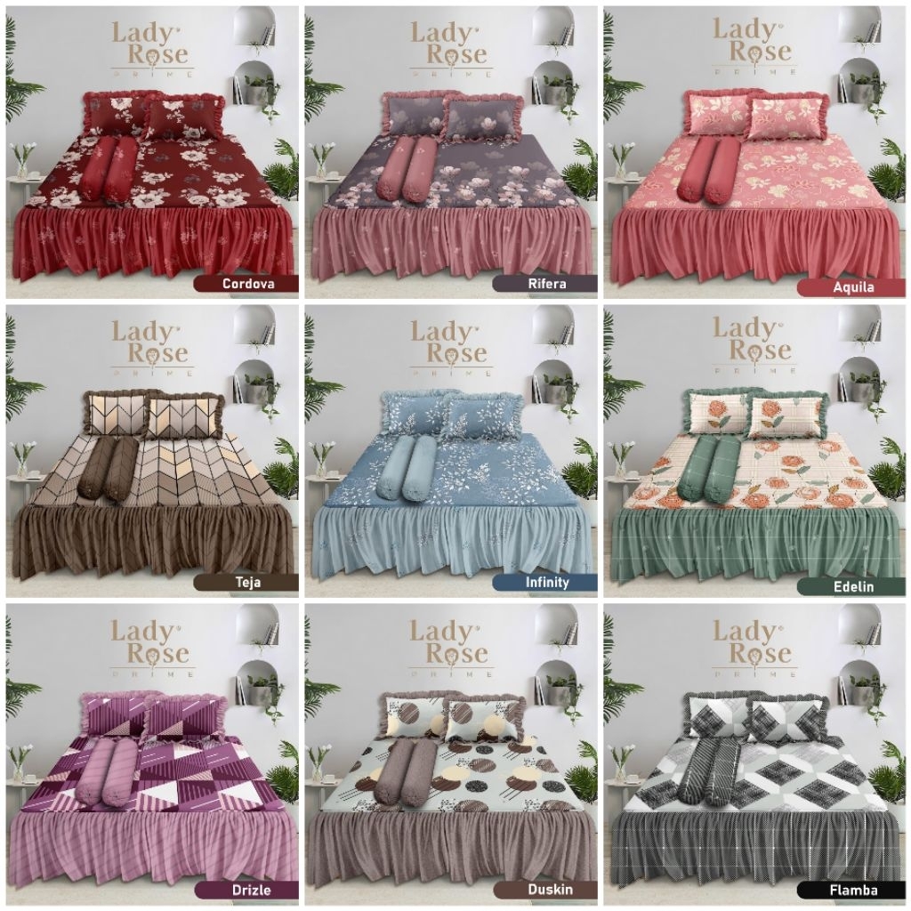 Lady rose - Sprei lady rose ( rumbai ) ukuran 180x200