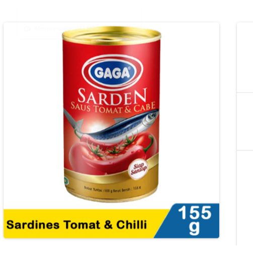 

gaga sardines chili & tomato 155g