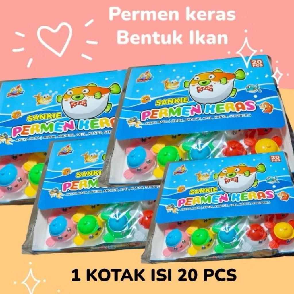 

[ PROMO ] PERMEN BERHADIAH MAINAN IKAN 1 PAK ISI 20pcs