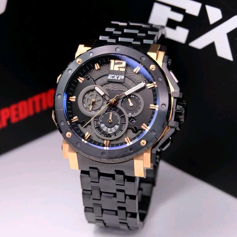 ORIGINAL Jam Tangan Pria Expedition E6402 / EXP 6402 Original Garansi Resmi 1 Tahun - Rantai