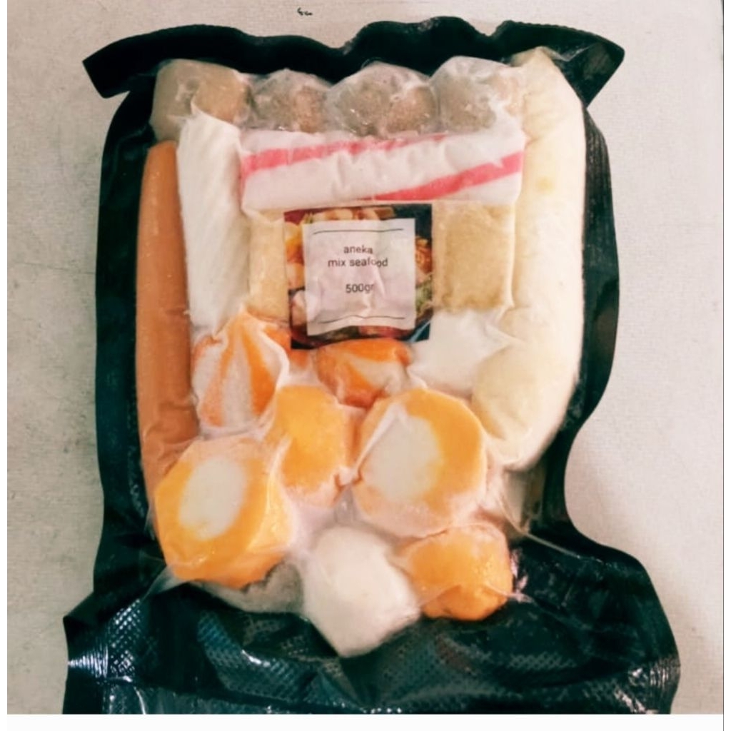 

Paket Steamboat Baso Mix Seafood Beku Frozen 500 gr