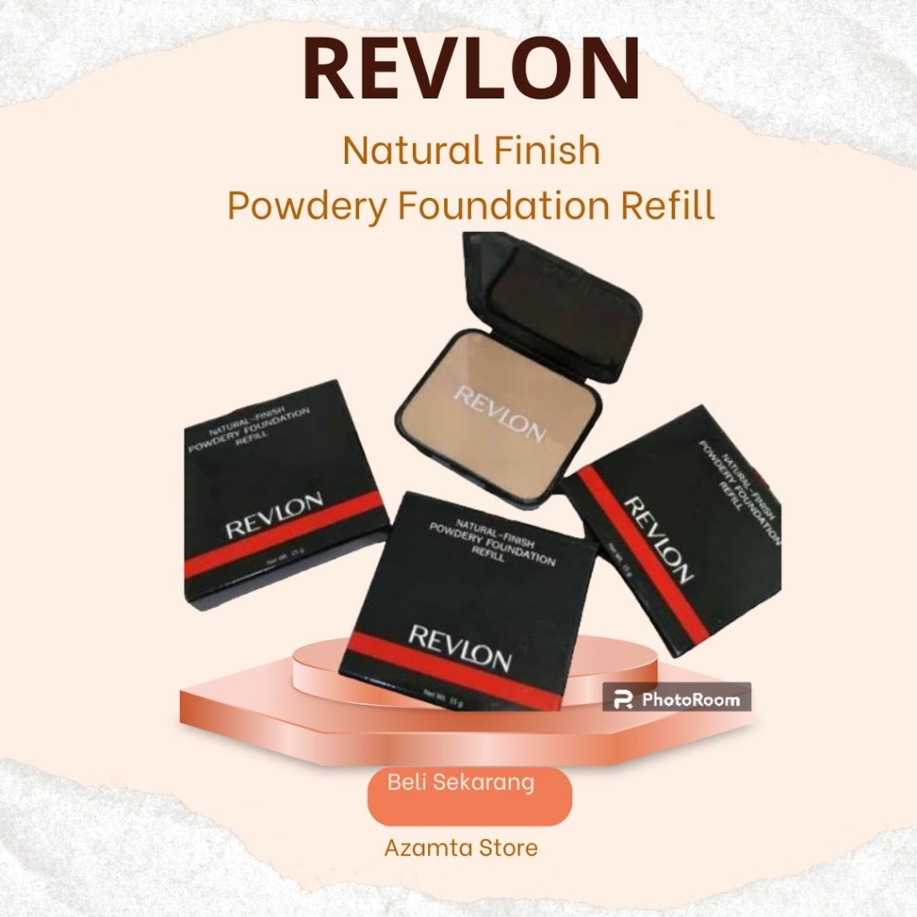 Revlon Powdery Foundation Natural Finish 15GR ORIGINAL BPOM Bedak basah Tahan Lama