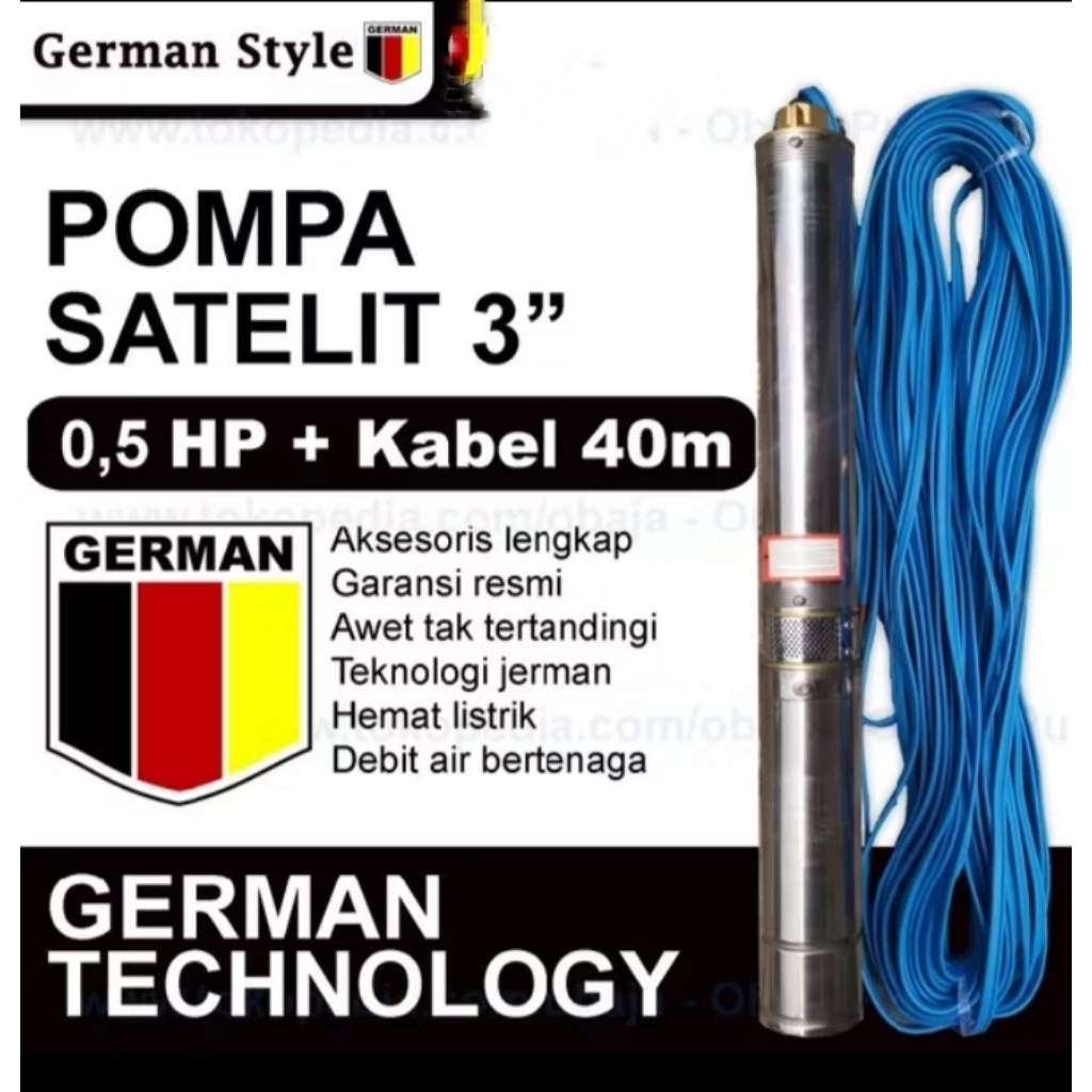 pompa sible/sumbersible/nasional 3" 0.5hp