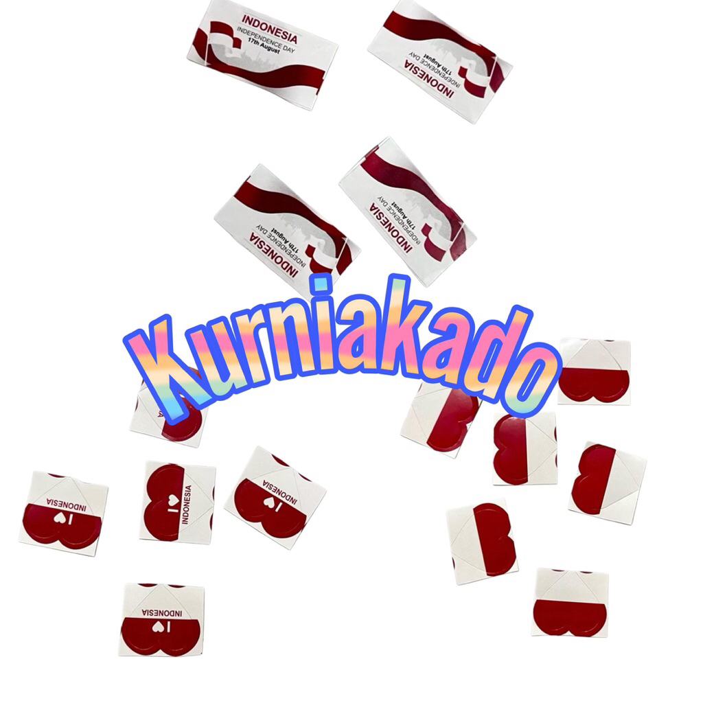 

Sticker bendera merah putih per pcs sticker 17 agustus DIRGAHAYU RI sticker indonesia sticker pipi indonesia kurnia kado