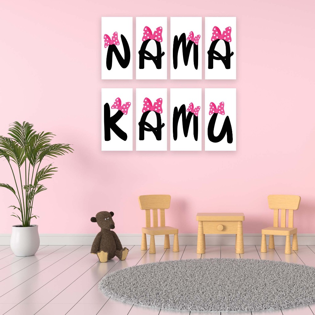 Kamila Creative - Hiasan Dinding Papan Nama Huruf Custom Dekorasi Kamar Kelas Playing Room
