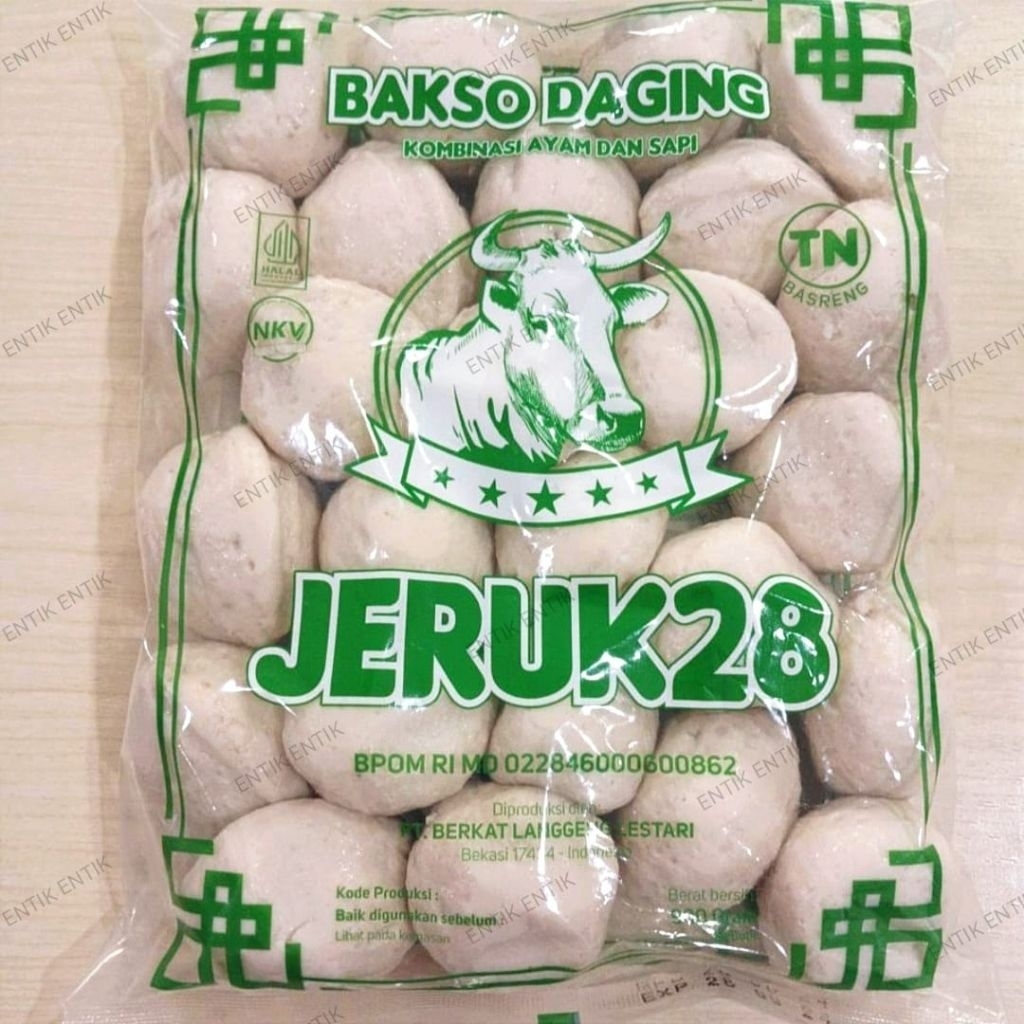 

Baso Sapi 1kg (25 pcs) Jeruk 28 | TN 86 | One Rasa Basreng Bakso Goreng