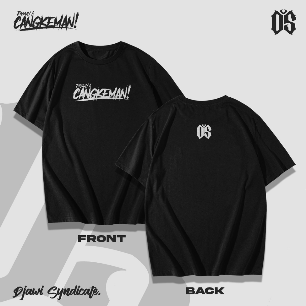 Kaos Tshirt Distro Kata Kata Jawa Rasah Cangkeman Djawi Syndicate Bahan Halus Desain Kekinian