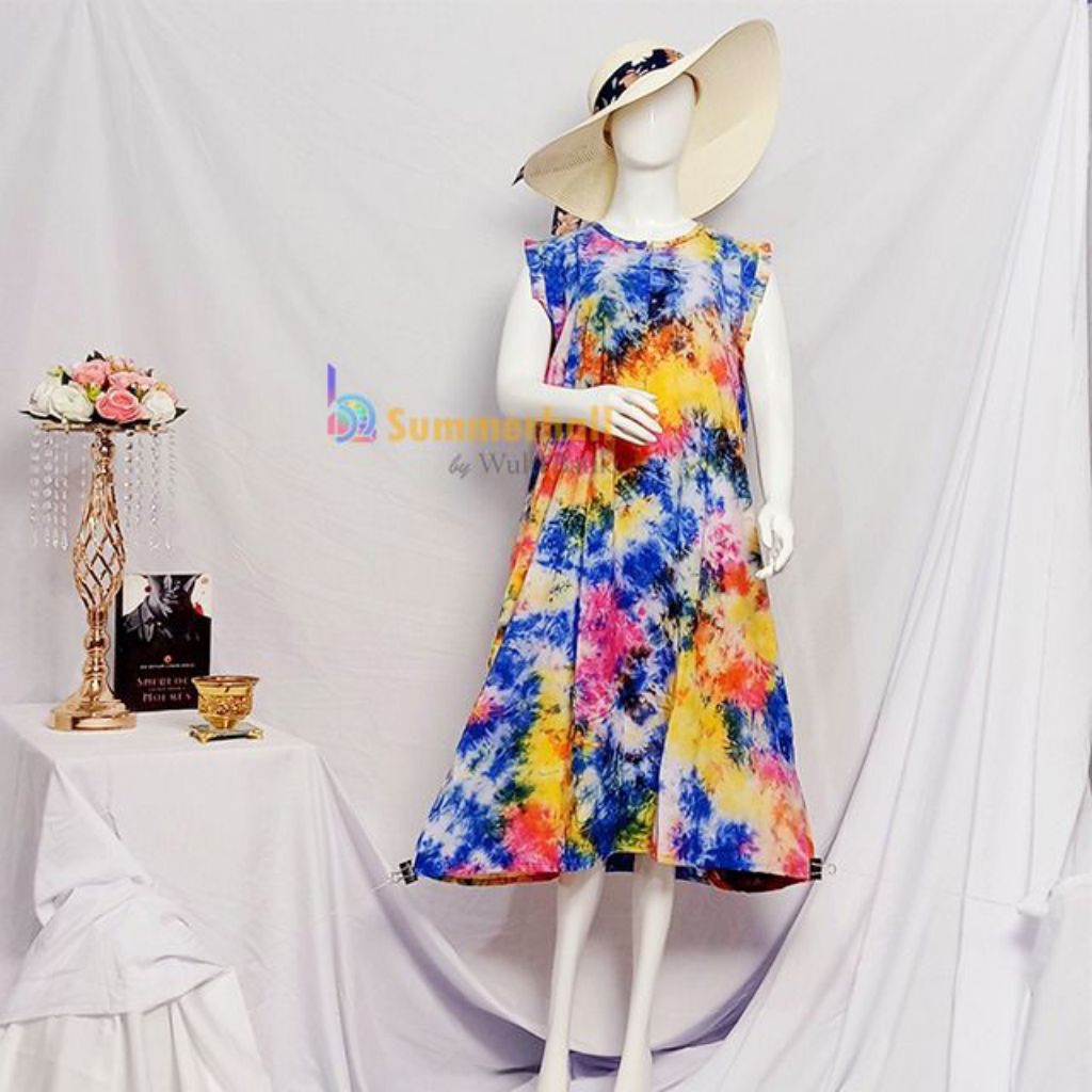 Summerhall.id | Daster Yukensi Tie Dye Jumbo Busui Ld 120 Pb 110 Rayon Premium Candi Mekar Daily Dre