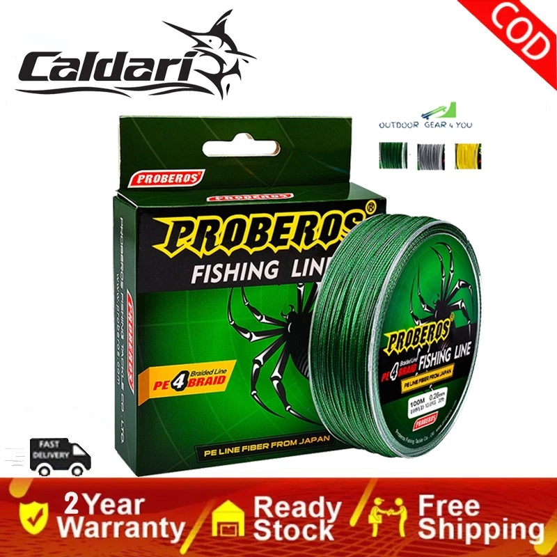 CALDARI Umpan pancing luar ruangan yang diimpor 100m 4 pancing kepang, memancing dengan tali sutra y