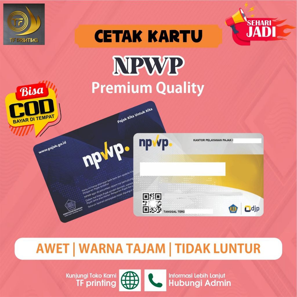 

Cetak Np wp sehari jadi