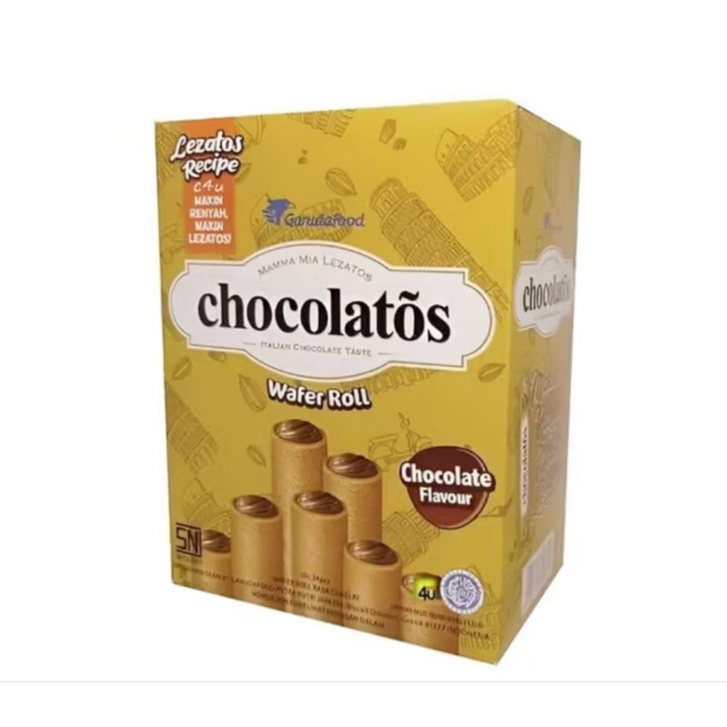 

chocolatos 500an wafer roll coklat 1 box isi 24pcs