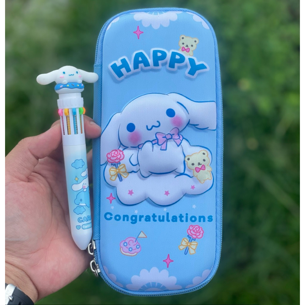 

Bundling Beli 1 dapet 2 Kotak Pensil 3D Karakter Kuromi Melody Cinnamoroll Dino dan Pulpen 10 Warna