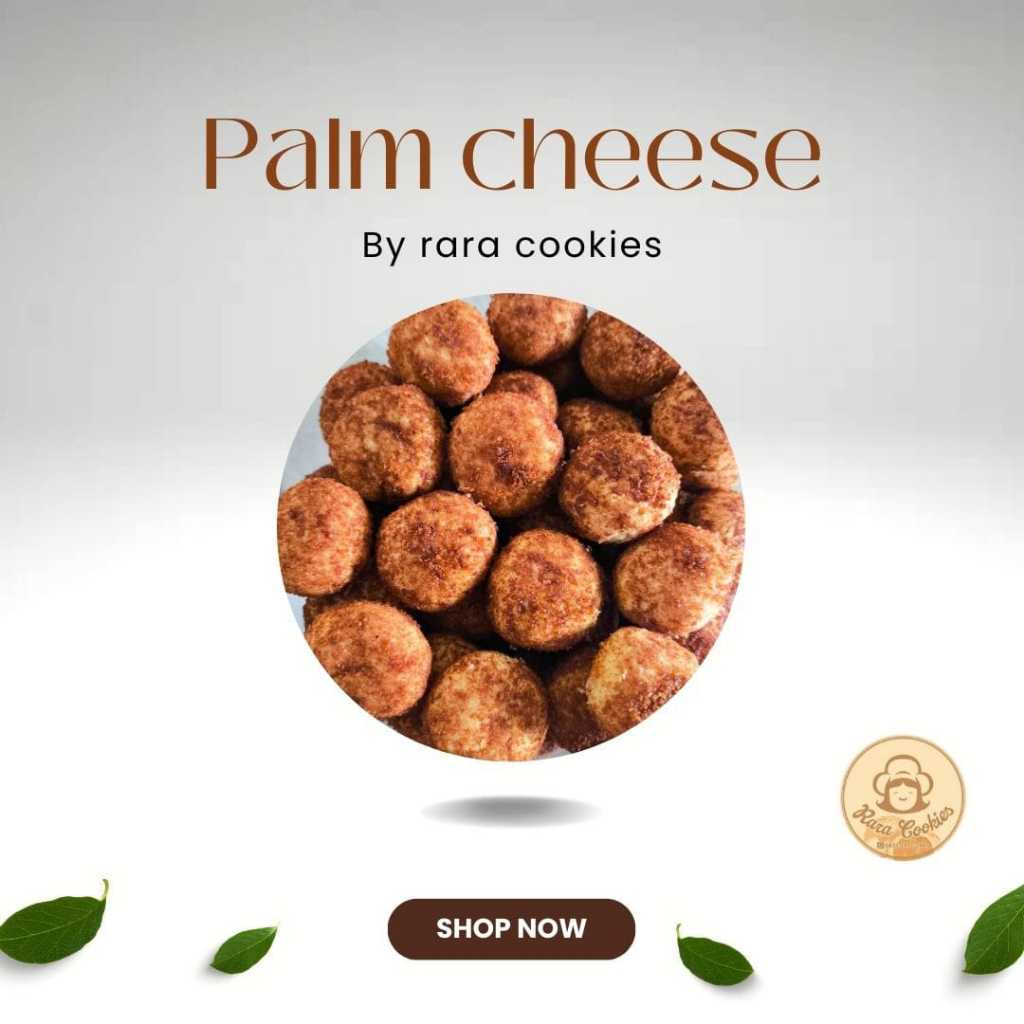 

KUE kering palm chese kriuk renyah ngeju dengan taburan gula palm 550g/400g toples tbung dan bulat