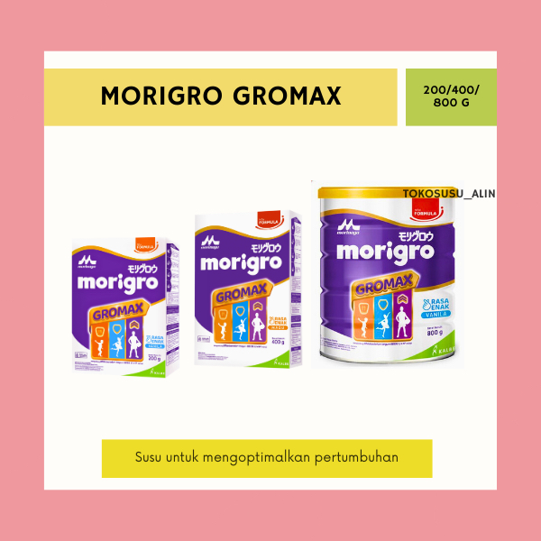 

MORIGRO GROMAX VANILA 800 G 400 G 200 G / SUSU PERTUMBUHAN ANAK