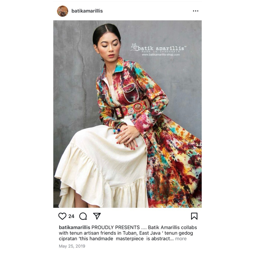 Batik Amarillis gaun tenun gedog cipratan tuban