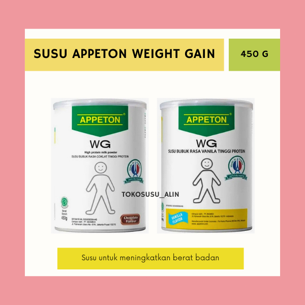 

APPETON WEIGHT GAIN ADULT KALENG 450 G VANILA & COKLAT / PENAMBAH BERAT BADAN