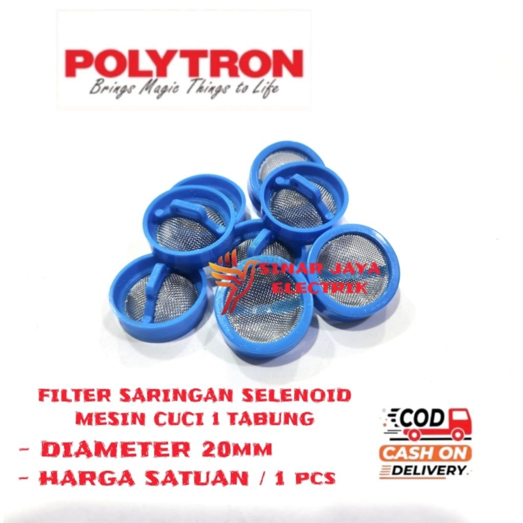 FILTER SARINGAN SELENOID MESIN CUCI POLYTRON 1 TABUNG | SARINGAN SELENOID MESIN CUCI POLYTRON