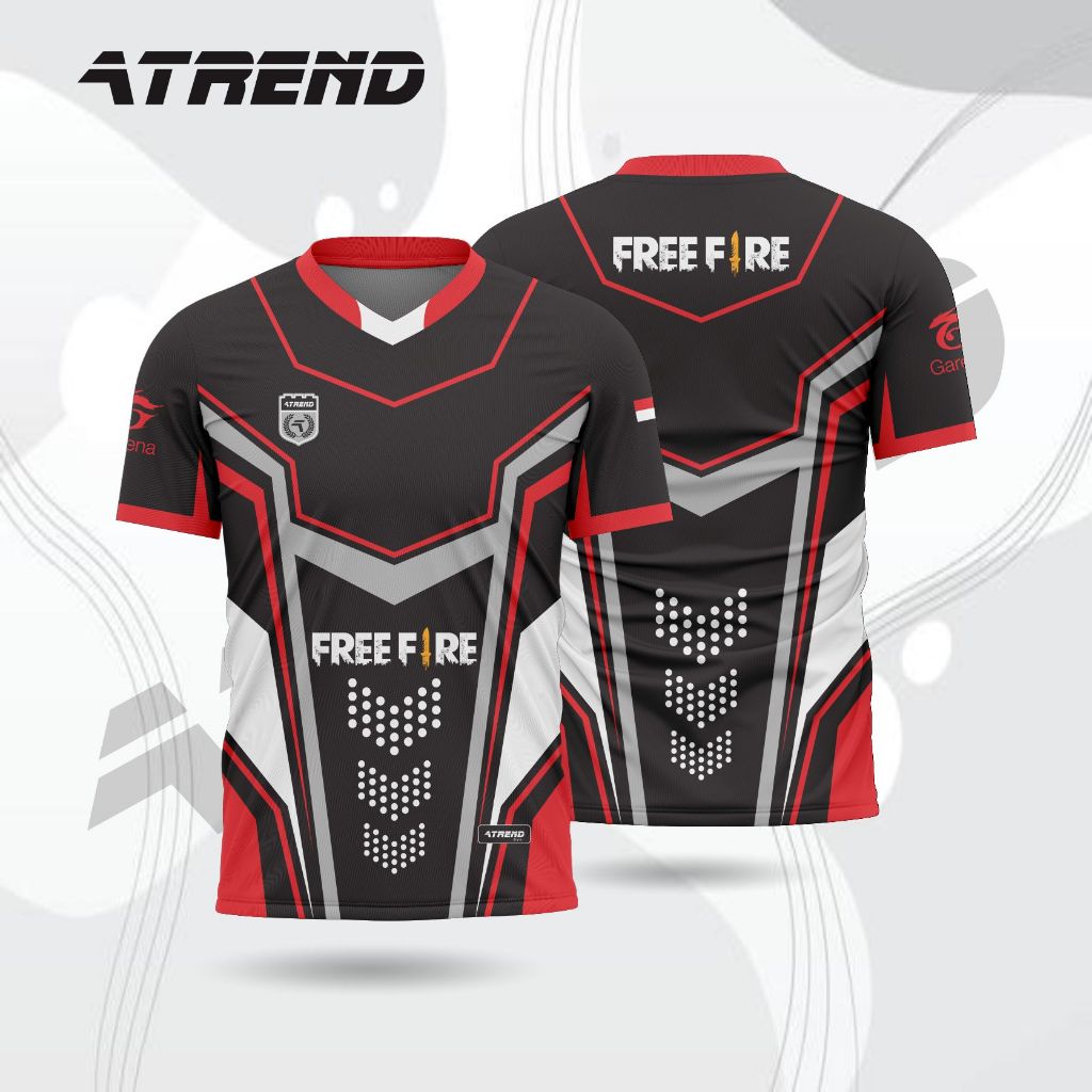 ATREND AT130 JERSEY GAMIMG FF FREEFIRE // BAJU GAMING MURAH GRATIS NAMA DAN LOGO
