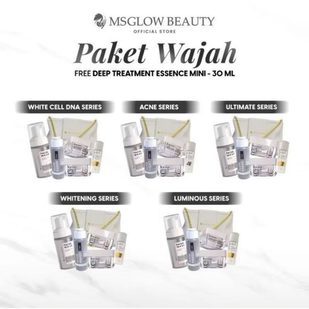 PAKET WAJAH MS GLOW (DAY CREAM /BB CREAM) Paket ms glow whitening /acne/luminous/whitecell DNA/ultim