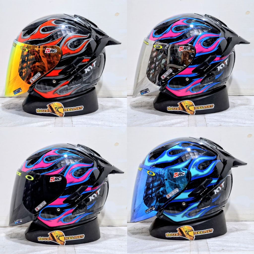 Helm Kyt galaxy flat R motif flame