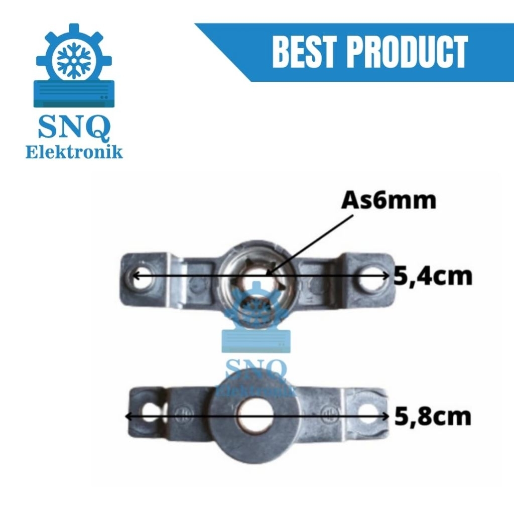 Bosing kuping kipas angin body kecil as 6 mm - Laher kipas angin kuping as 6mm - bearing dinamo kipa