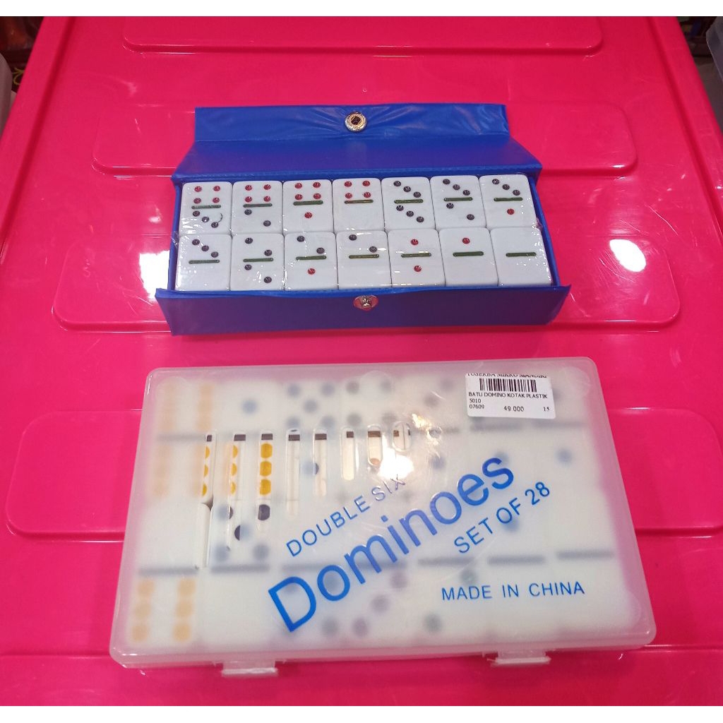 BATU DOMINO KOTAK PLASTIK