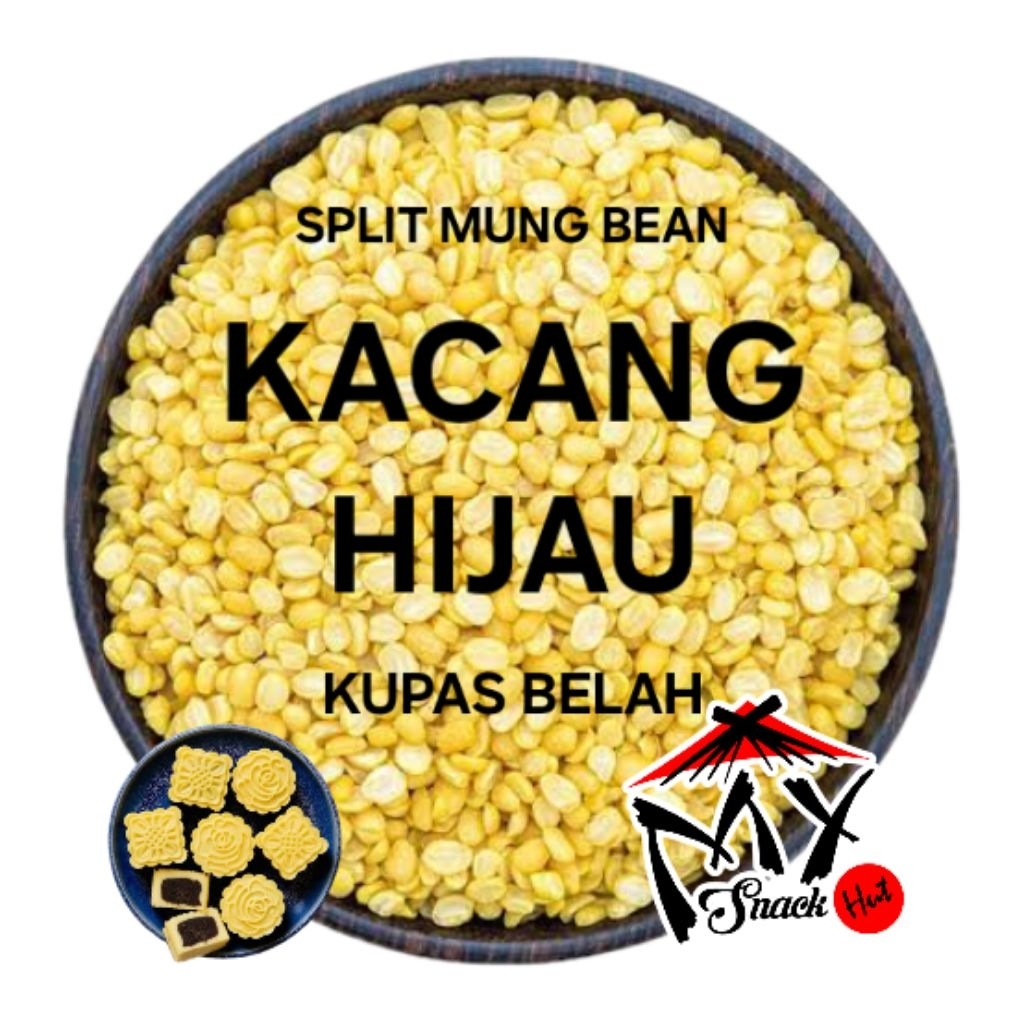 

KACANG HIJAU KUPAS 250GR SPLIT HULLED MOONG DAL MUNG BEAN DHAL DAAL BELAH ISIAN BAKPIA BUBUR CUSTARD
