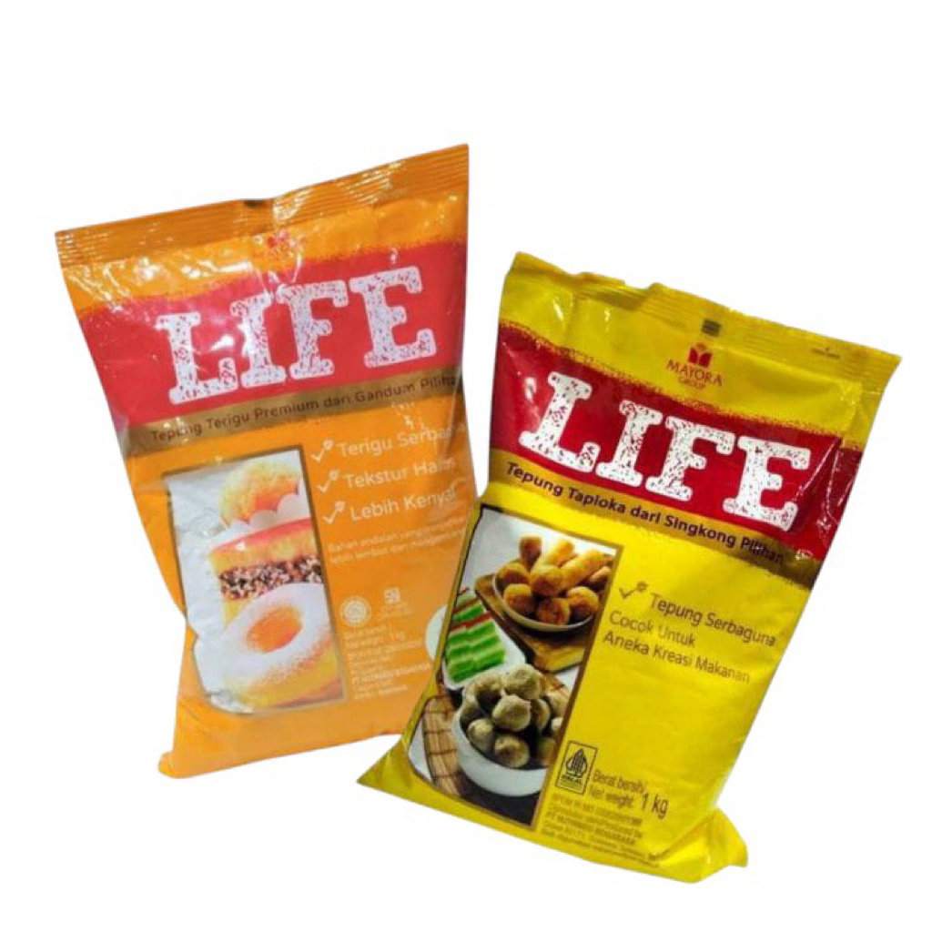 

Tepung Terigu & Tapioka merk Life / Tepung Terigu Life / Tepung Tapioka Life 1 kg