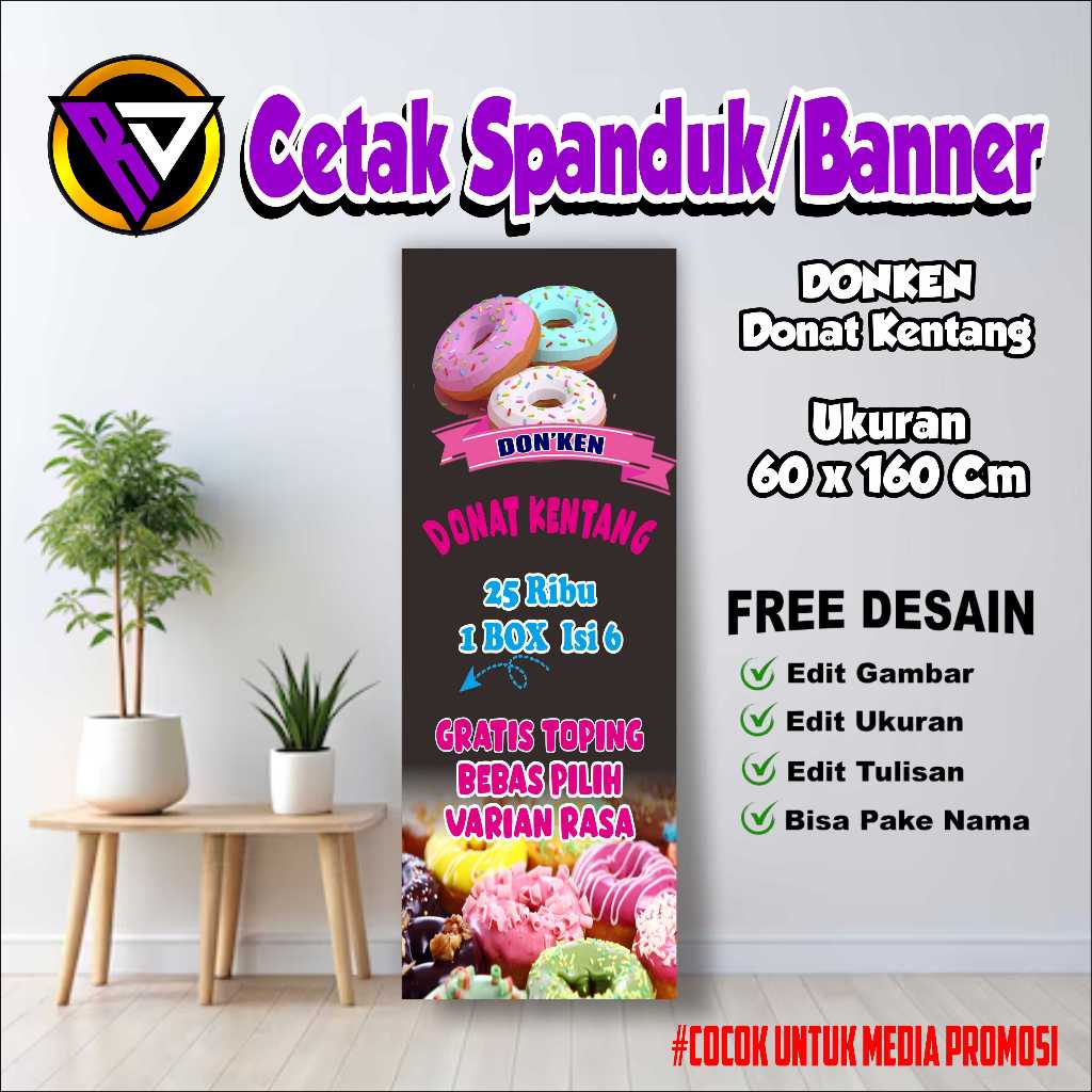 SPANDUK BANNER DONAT KENTANG