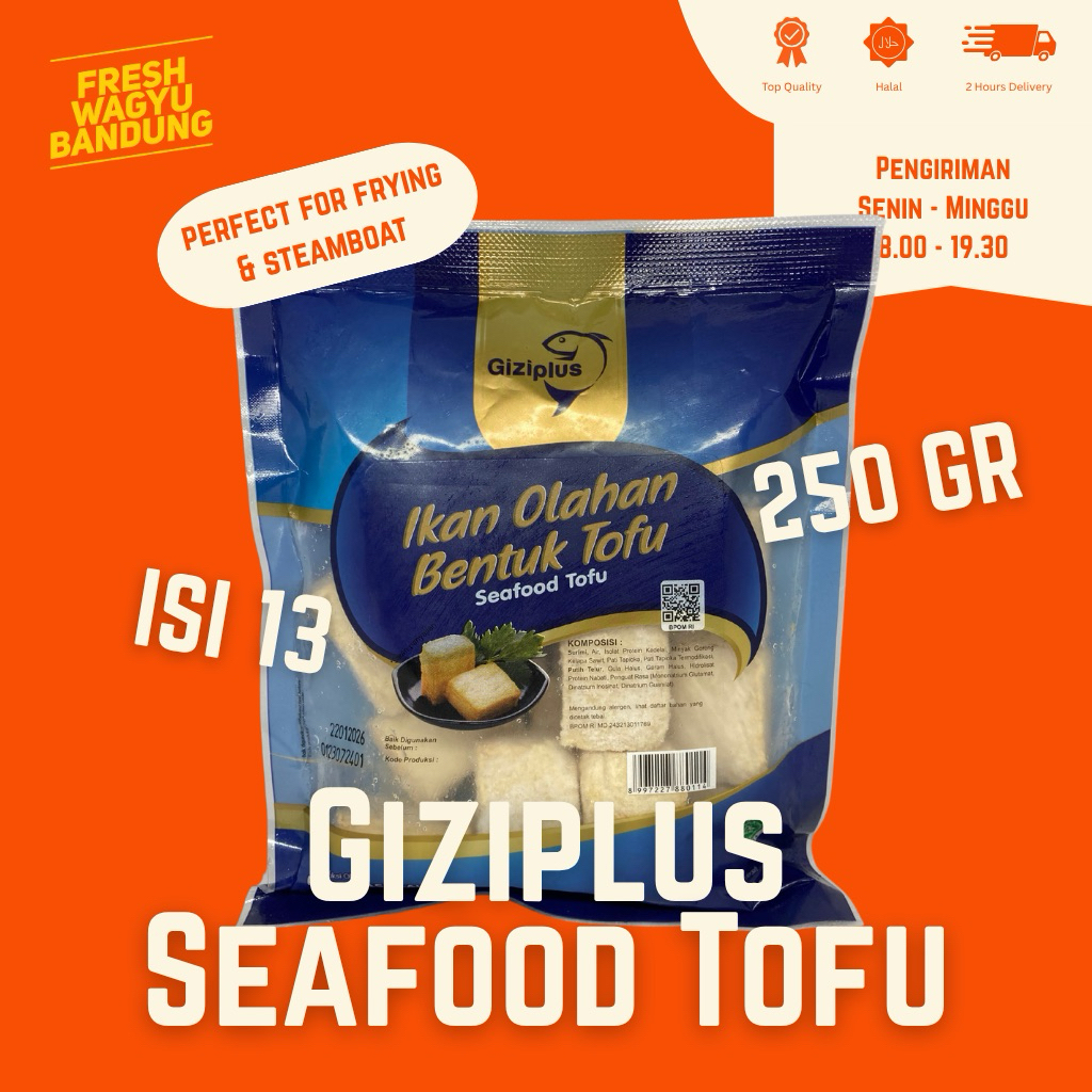 

GIZIPLUS SEAFOOD TOFU Baso Ikan Suki Shabu Steamboat Tahu Cedea