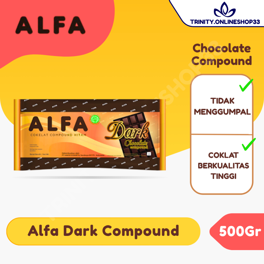 

Cokelat ALFA Dark Kemasan 500gr / Coklat Batang Dark Chocolate Compound DCC