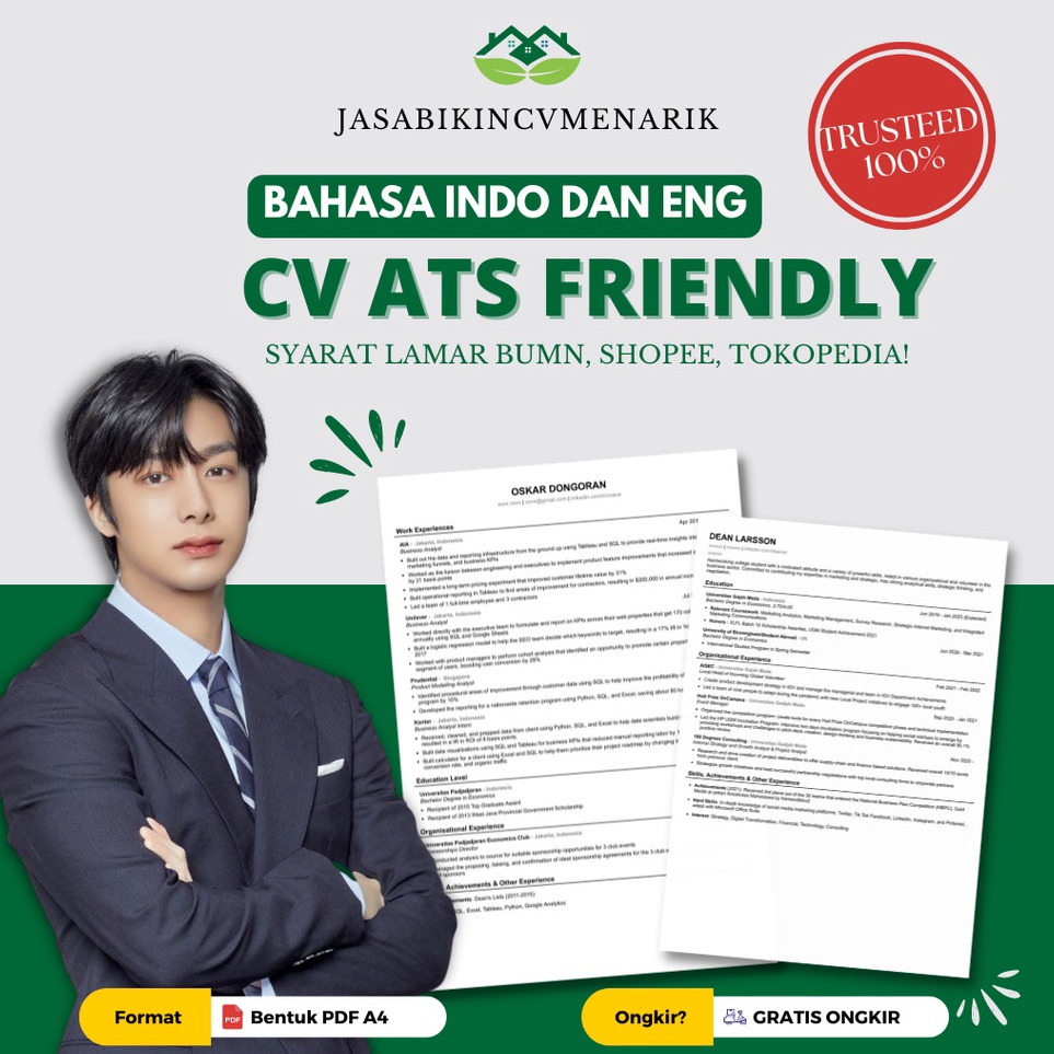 KODE V49V JASA Bikin CV ATS Friendly  CV Ideal Perusahaan  CV Profesional
