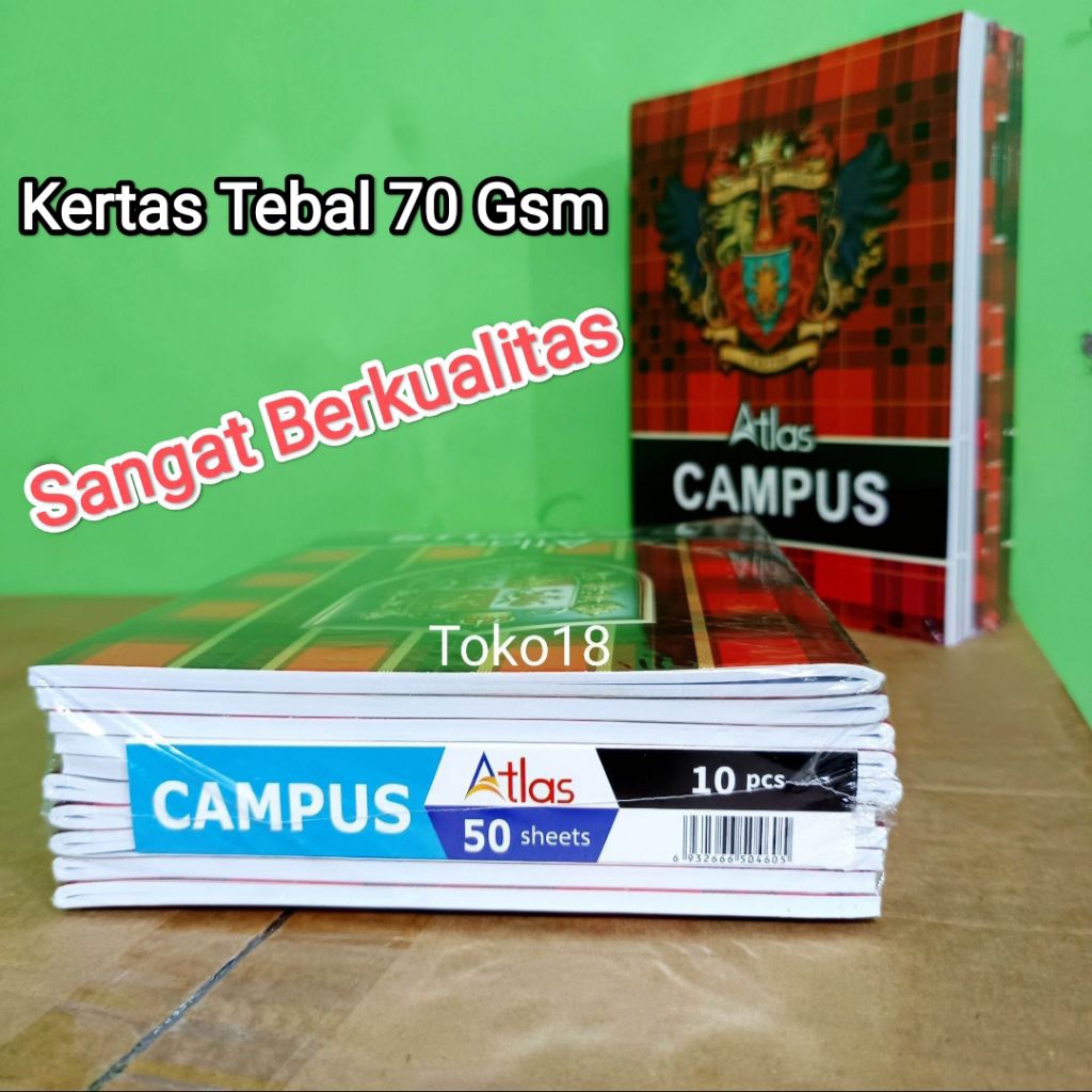 

1 Pak Buku Campus Super Tebal Atlas 50 & 36 Lembar (Isi 10 Buku)