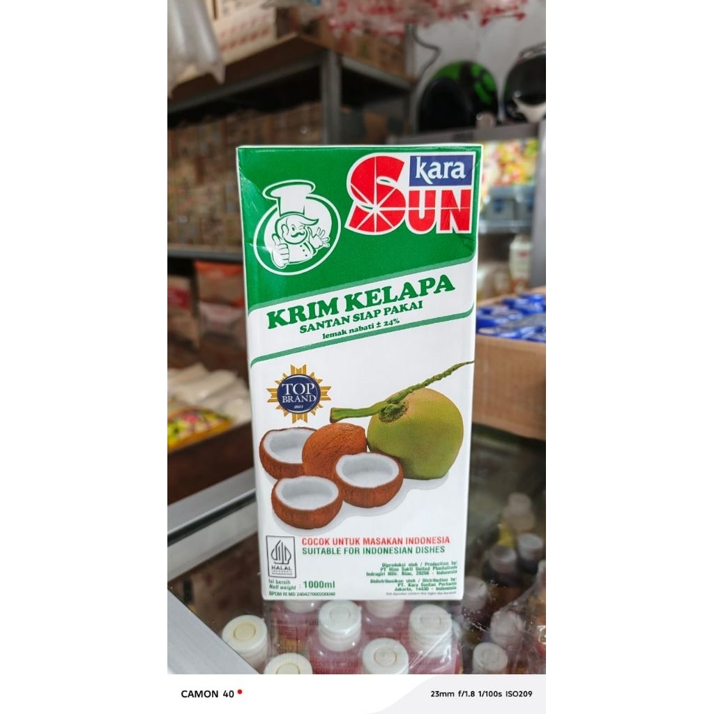 

Sun kara - krim kelapa - santan siap pakai, kemasan 1000ml