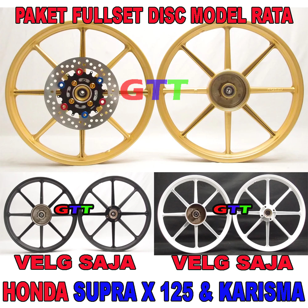 VROSSI VELG RACING HONDA KARISMA & SUPRA X 125 REM BELAKANG TROMOL P.8