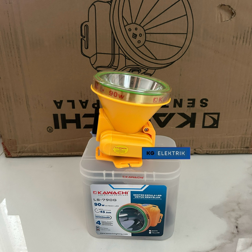 SENTER KEPALA SELAM KAWACHI LS790G 90W CAHAYA TERANG BATRAI TAHAN LAMA AWET DIVING HEADLAMP KAWACHI 