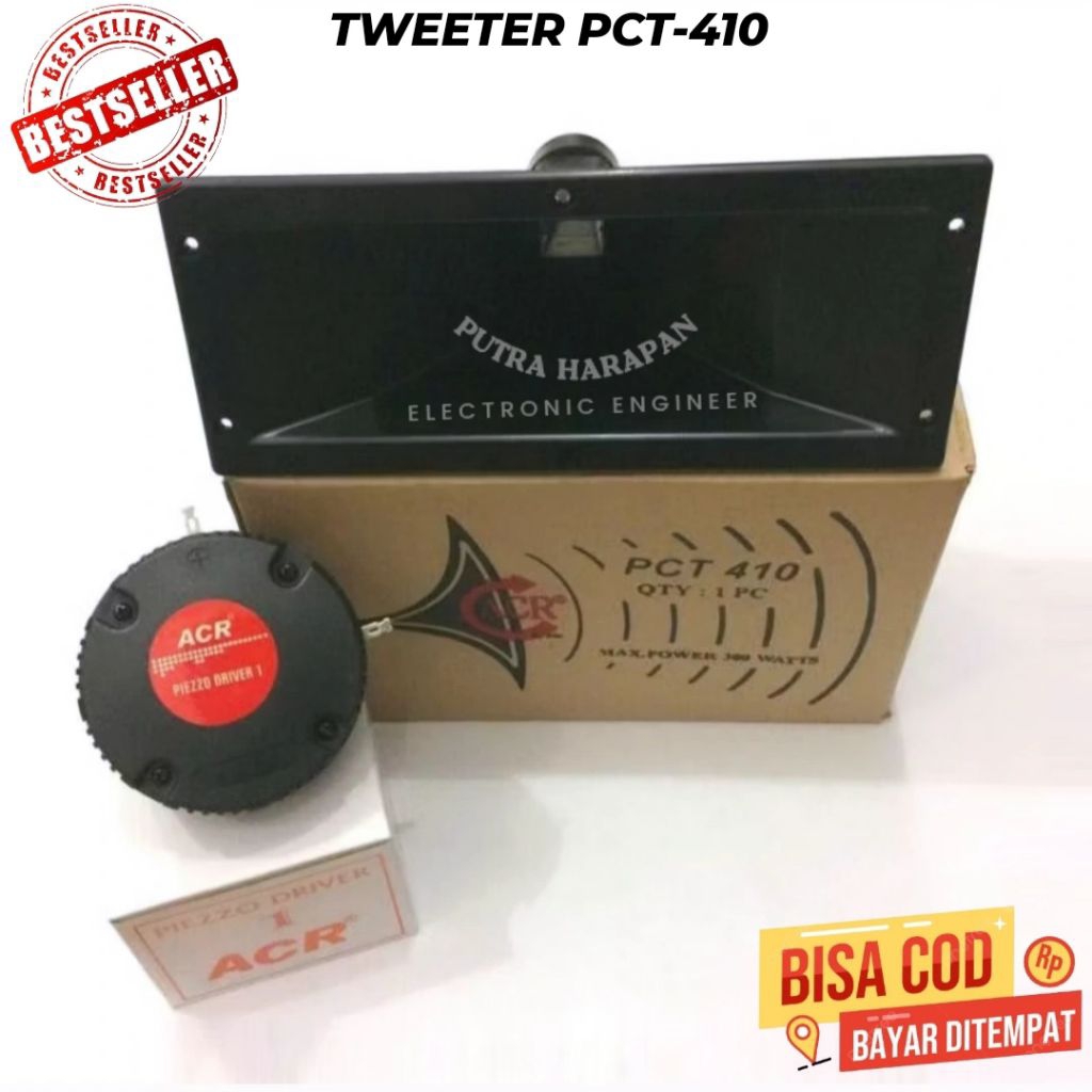 1 SET TWEETER ACR PCT 410 CORONG HORN+DRIVER TWEETER 300 WATT TERLARIS