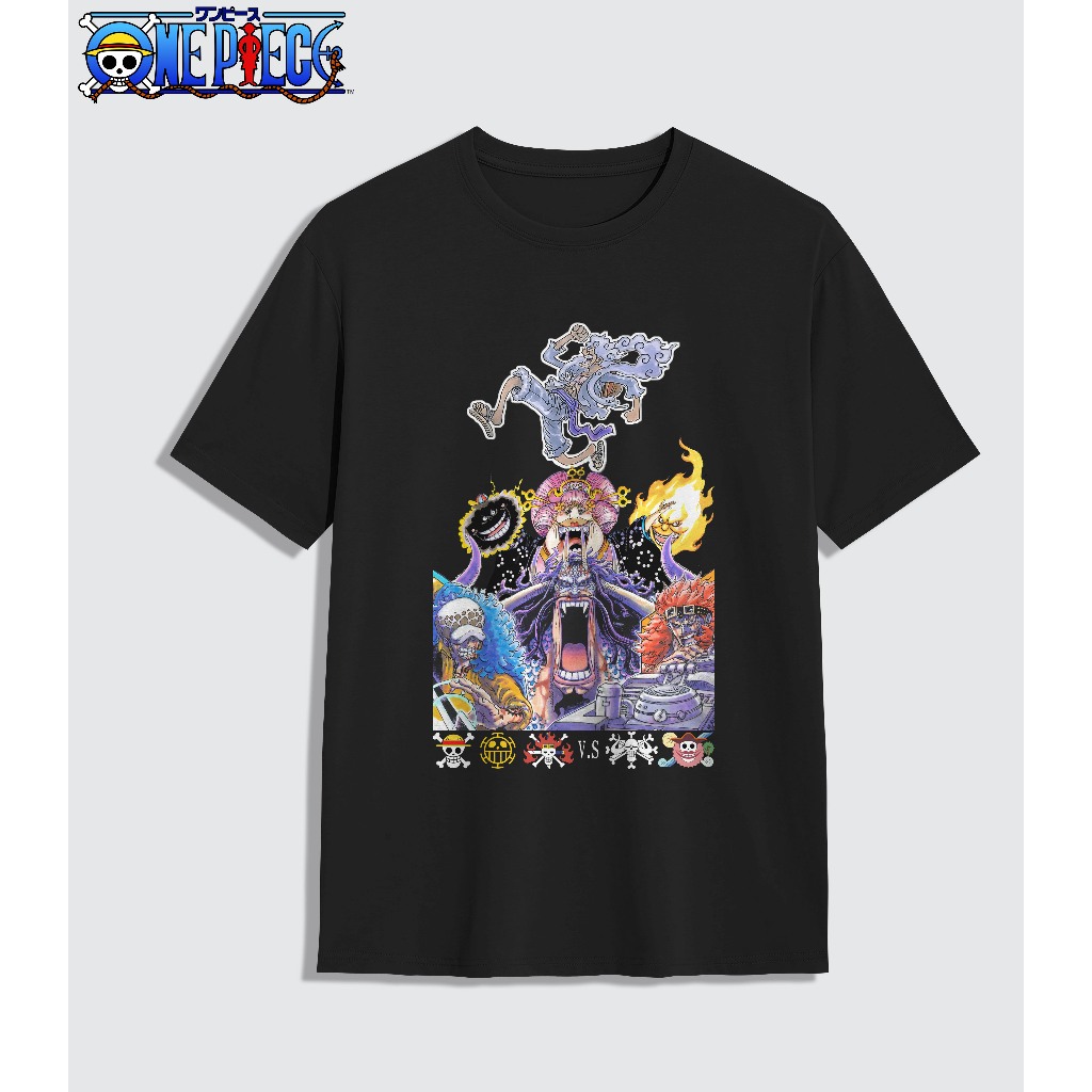 Kaos Anime One Piece Wano Old VS New Era Warna HItam/Putih