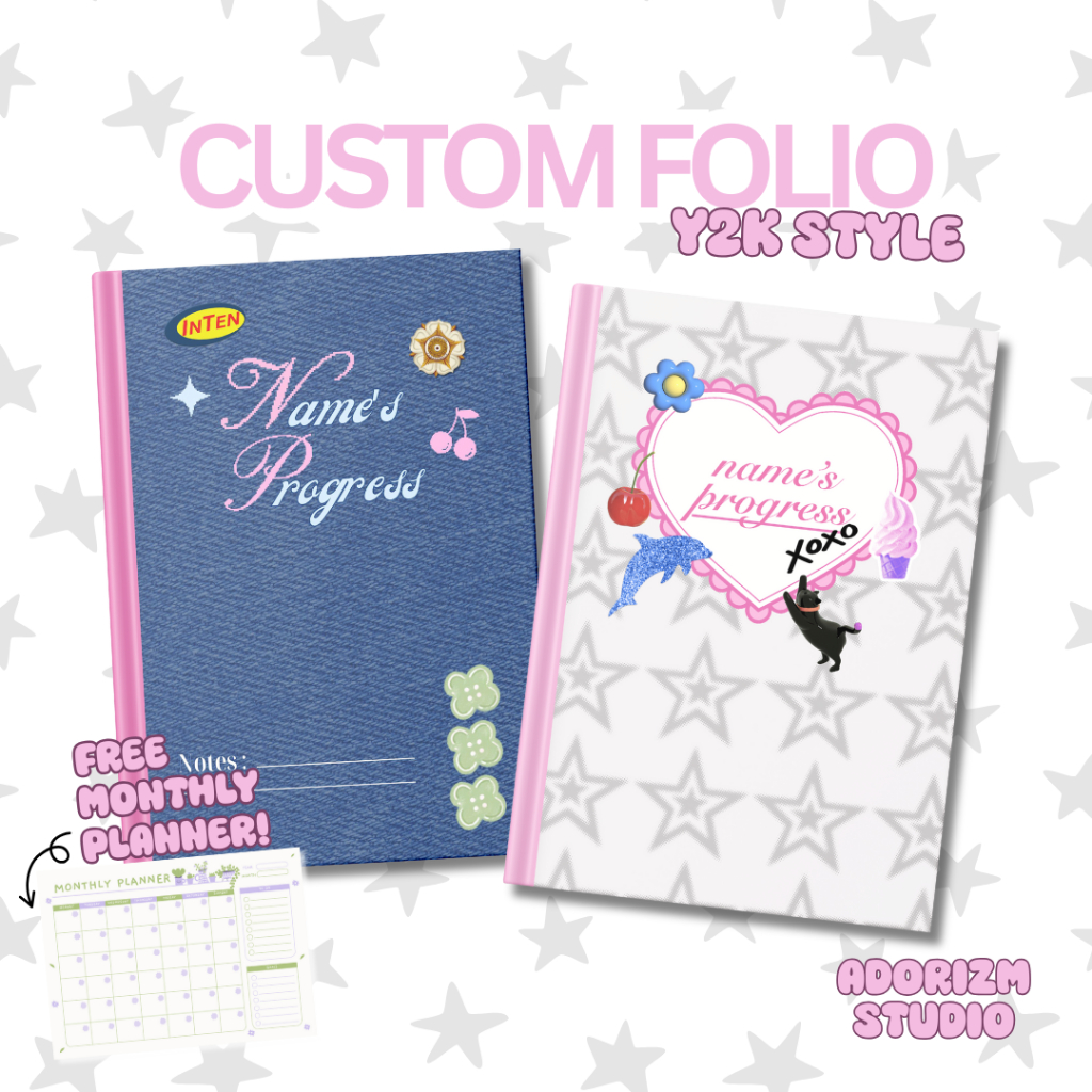 

CUSTOM FOLIO BOOK Y2K Style Design | by adorizm studio