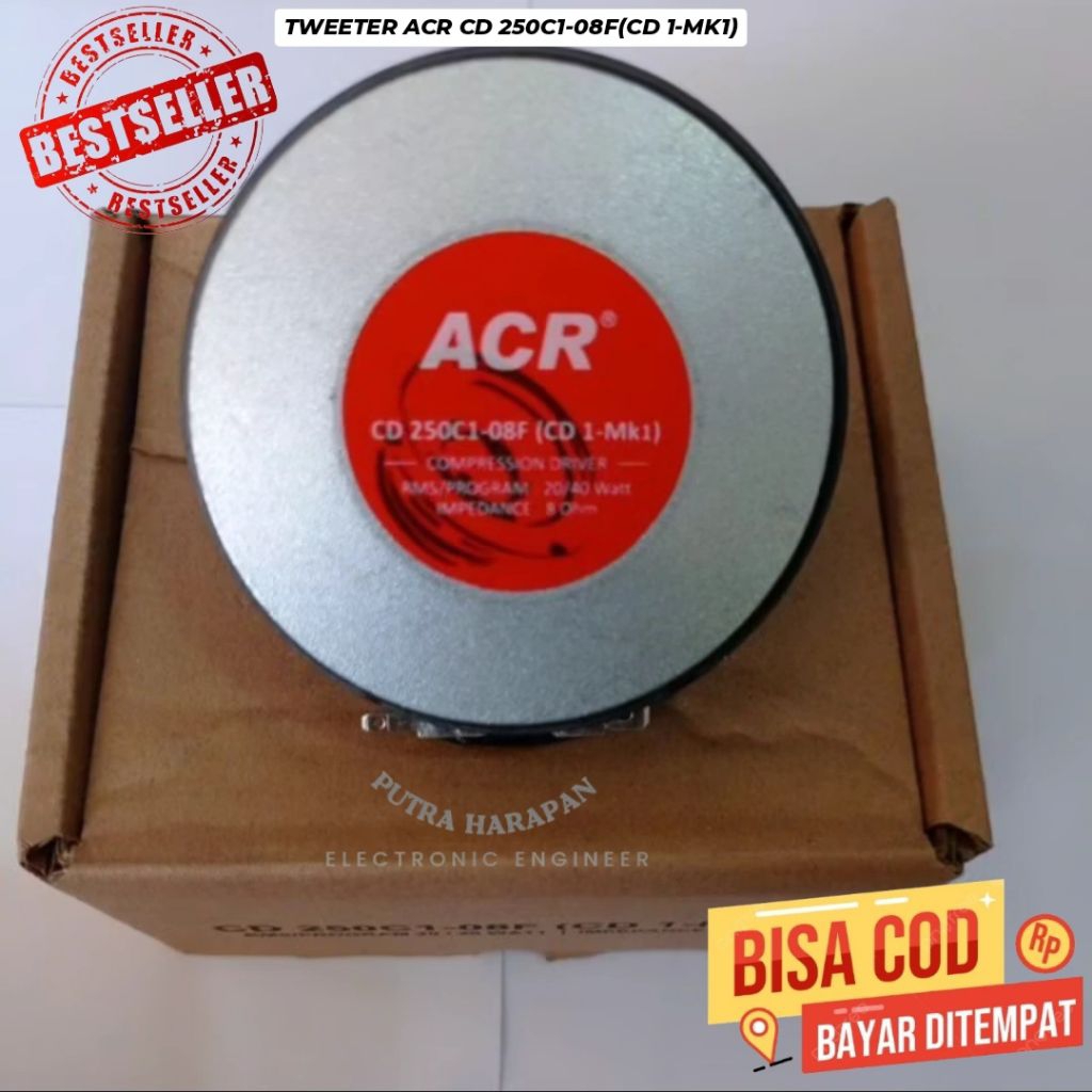 DRIVER TWEETER ACR 1 ICH CD 250C1-08F (CD 1-MK1) 40 WATT 8 OHM TERLARIS