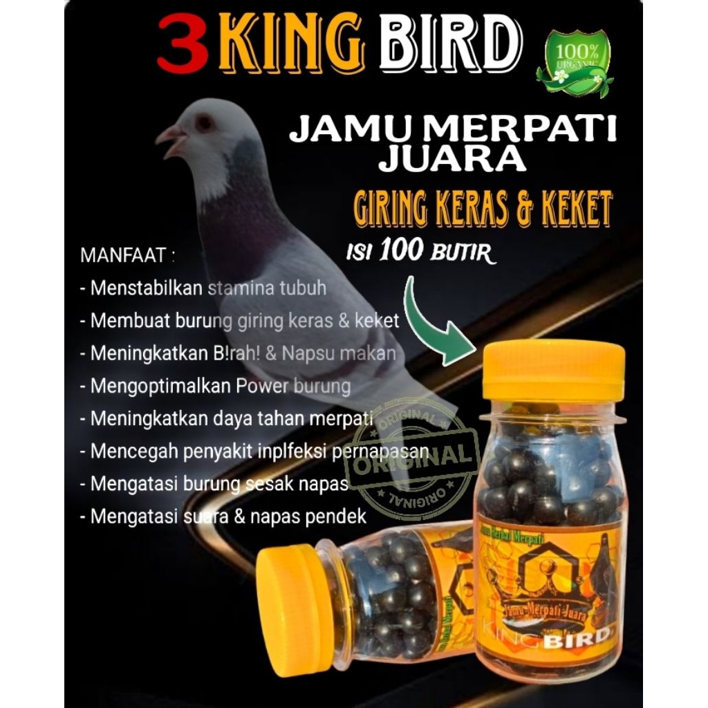 3 king bird jamu merpati terbang tinggi jamu merpati kolong jamu merpati balap jamu merpati cepat gi