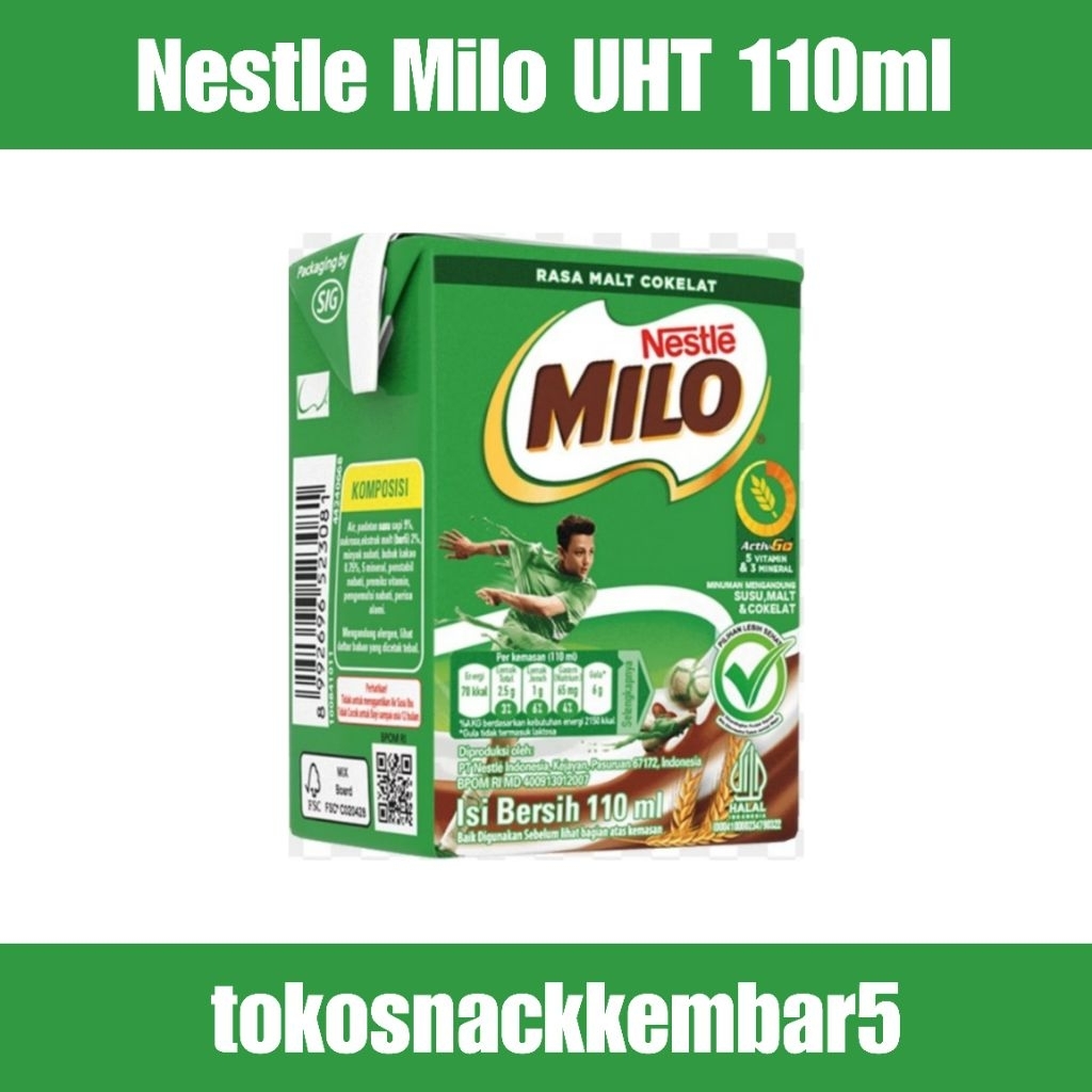 

Nestle Milo UhT 110ml perBiji