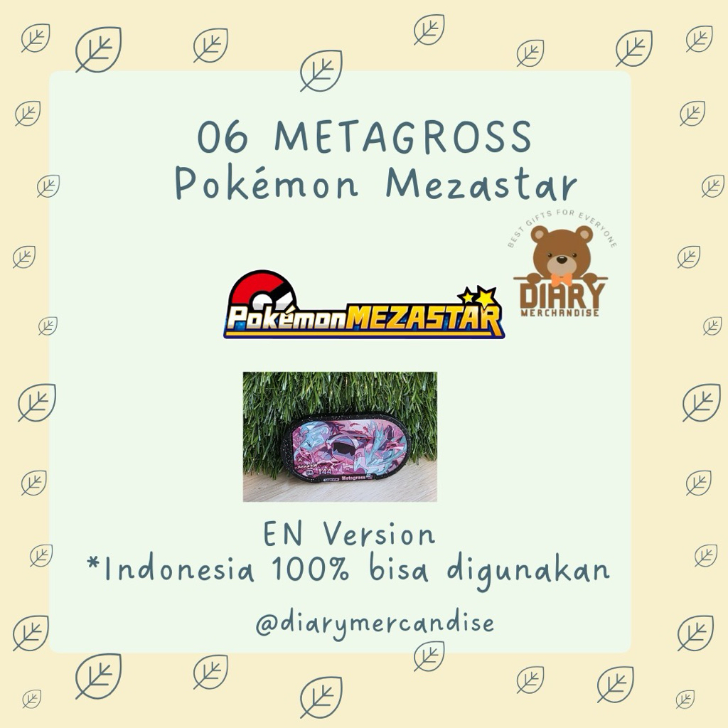 METAGROSS POKEMON MEZASTAR INDONESIA TAG EN VERSION REGIONAL INDONESIA
